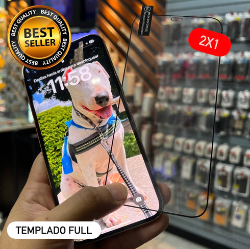 VIDRIO TEMPLADO PARA IPHONE (VARIEDAD DE MODELOS)